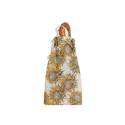 Látkový vak na chléb Linen Couture Bag Sunflower, výška 42 cm
