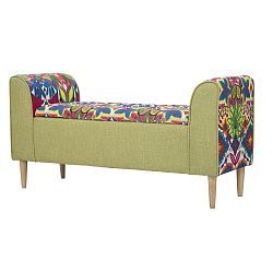 Lavice s podnožím z gumovníkového dřeva Mauro Ferretti Hippie, délka 114 cm