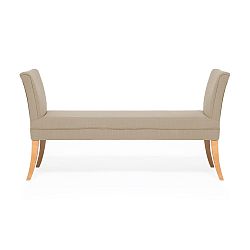 Lavice v přírodní barvě Vivonita Selma Linen, 130 x 67 cm