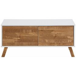 Lavice z masivního borovicového dřeva s bílými detaily Støraa Rafael