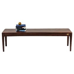 Lavice z masivního dřeva v dekoru ořešáku Kare Design, délka 160 cm