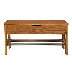 Lavice z masivního dubového dřeva Canett Uno, délka 34 cm