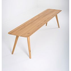 Lavice z masivního dubového dřeva Gazzda Stafa, délka 140 cm