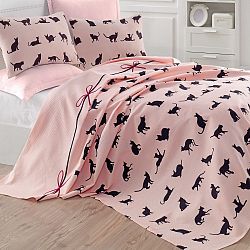 Lehký přehoz na dvoulůžko Cats Powder, 200 x 235 cm