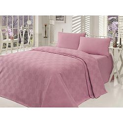 Lehký přehoz přes postel Kare Orgu Dusty Rose, 200 x 234 cm