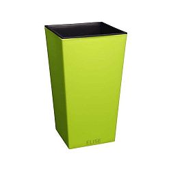 Lesklý hráškově zelený květináč vhodný i do exteriéru Gardenico Elise, výška 46 cm