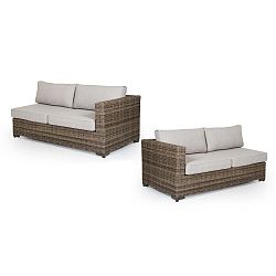 Levý a pravý koncový díl zahradní sedačky Brafab Ninja Rustic