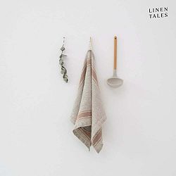 Lněná utěrka 40x65 cm Mocca Stripe Vintage – Linen Tales