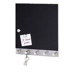 Magnetický věšák na kabáty s nástěnkou Wenko Black