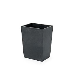 Malý černý odpadkový koš z dubového dřeva Wireworks, výška 28 cm