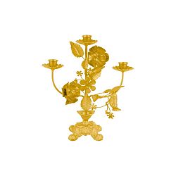 Matně okrově žlutý železný svícen PT LIVING Floreada