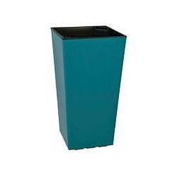 Matný tyrkysový květináč vhodný i do exteriéru Gardenico Elise, výška 46 cm