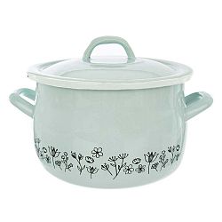 Mátově zelený smaltovaný hrnec s poklicí Orion Meadow, 4,8 l