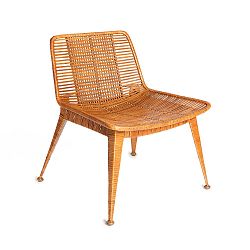 Medově hnědá židle s výpletem z ratanu Simla Ratan