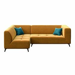 Medově žlutá rohová pohovka MESONICA Toro, levý roh