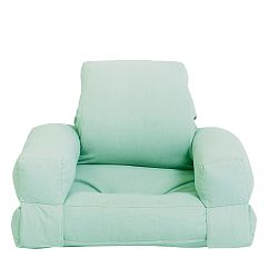 Mentolově zelené dětské rozkládací křesílko Karup Mini Hippo