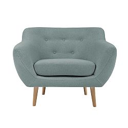 Mentolově zelené křeslo se světlými nohami Mazzini Sofas Sicile