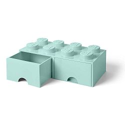 Mentolově zelený úložný box se dvěma šuplíky LEGO®