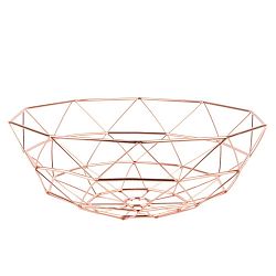 Mísa na ovoce v měděné barvě Present Time Diamond Cut XL