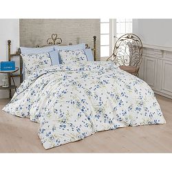 Modero-bílé ovlečení s prostěradlem na dvoulůžko Modena, 200 x 220 cm