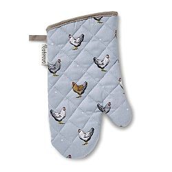 Modrá bavlněná rukavice do kuchyně Cooksmart England Farmer, délka 31 cm