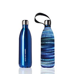 Modrá cestovní termolahev z nerezové oceli s obalem BBBYO Electric, 1l