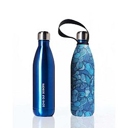 Modrá cestovní termolahev z nerezové oceli s obalem BBBYO Wind, 750 ml