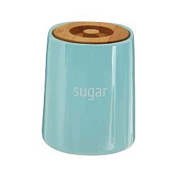 Modrá dóza na cukr s bambusovým víkem Premier Housewares Fletcher