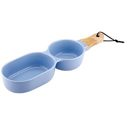 Modrá dvojitá servírovací porcelánová miska Ladelle Classic