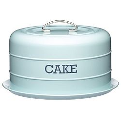 Modrá plechová dóza na koláč Kitchen Craft Nostalgia