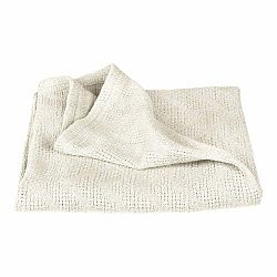 Modrá pletená dětská deka z Bio bavlny 80x80 cm Seashells – Roba