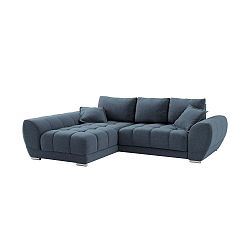 Modrá rozkládací rohová pohovka Windsor & Co Sofas Cloudlet, levý roh