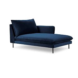 Modrá sametová lenoška Cosmopolitan Design Vienna, pravý roh