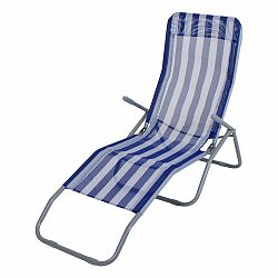 Modré kovové skládací zahradní lehátko Sandia - Garden Pleasure