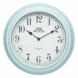 Modré nástěnné hodiny Kitchen Craft Living Nostalgia Blue, ⌀ 25,5 cm