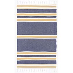 Modro-béžová hammam osuška Begonville Samsara, 180 x 100 cm