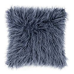 Modrý chlupatý polštář Tiseco Home Studio Mohair, 45 x 45 cm