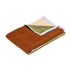 Modrý froté bavlněný ručník 50x100 cm Block – Hübsch