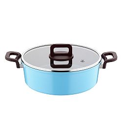 Modrý hrnec s úchyty a pokličkou Madison Lily, Ø 24 cm