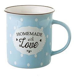 Modrý hrneček z kostního porcelánu Unimasa Homemade, 320 ml