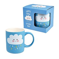 Modrý keramický hrnek Rex London Happy Cloud, 350 ml