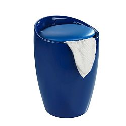 Modrý koš na prádlo a taburetka v jednom Wenko Candy, 20 l