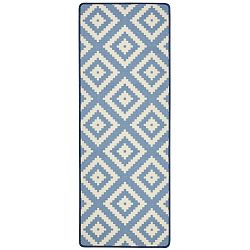 Modrý kuchyňský běhoun Hanse Home  Loop Diamond, 67 x 180 cm