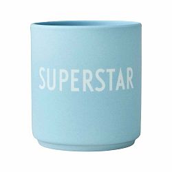 Modrý porcelánový hrnek Design Letters Superstar, 300 ml