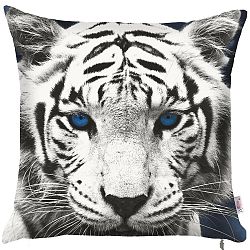 Modrý povlak na polštář Apolena Tigresa, 43 x 43 cm