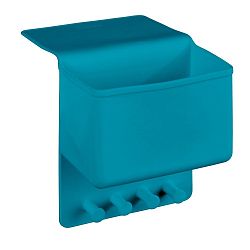 Modrý silikonový závěsný organizér s háčky Wenko Ampio Big