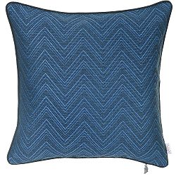 Modrý žakárový povlak na polštář Apolena Malkin, 43 x 43 cm