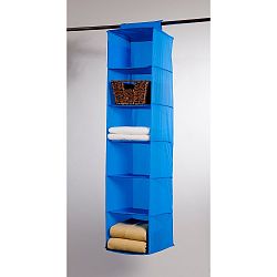 Modrý závěsný organizér s 6 přihrádkami Compactor Garment