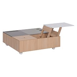 Multifunkční konferenční stolek na kolečkách s úložnými prostory Vox Custom