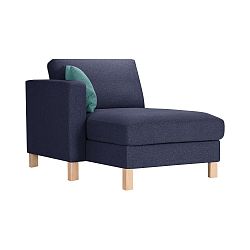 Námořnicky modrá lenoška se světle modrým polštářem Stella Cadente Maison Maison Canoa, levá strana